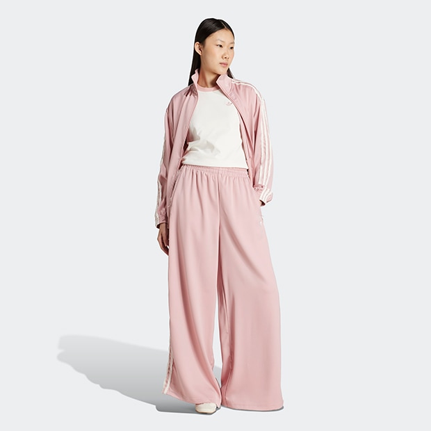 レディース サテン ワイドレッグ パンツ 全3色 vi-1716 レディース ADIDAS ORIGINALS サテン ワイドレッグパンツ