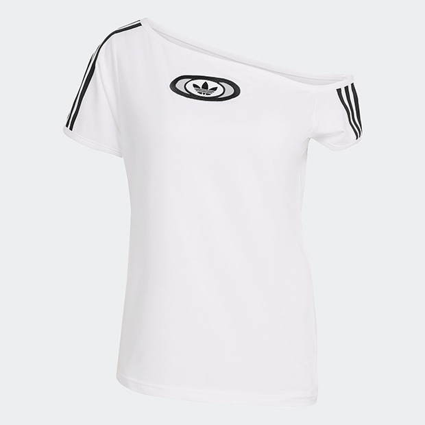 海外限定XL Adidas オフショルダー Tシャツ ブラック KC8795 アディダス オリジナルス キャンパス 2000 オフショルダー