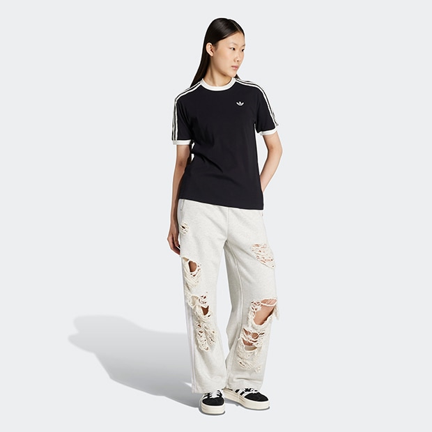 アディダス☆ジョガー スウェットパンツ ダメージ加工 おしゃれ レディース adidas Originals ダメージ加工 ジョガー ライト