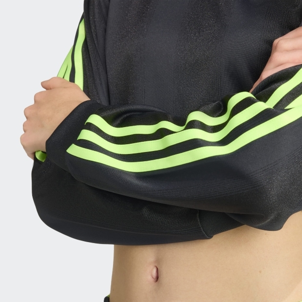 レディース アディカラー サッカー ジャカード クロップ 長袖Tシャツ