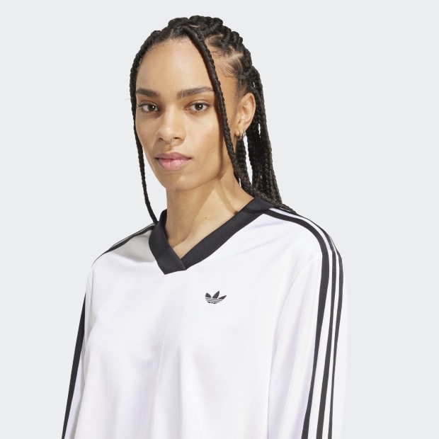 レディース アディカラー サッカー ジャカード クロップ 長袖Tシャツ