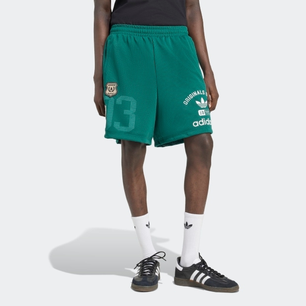 ADIDAS ORIGINALS デプト グラフィック メッシュ ショーツ　グリーン　