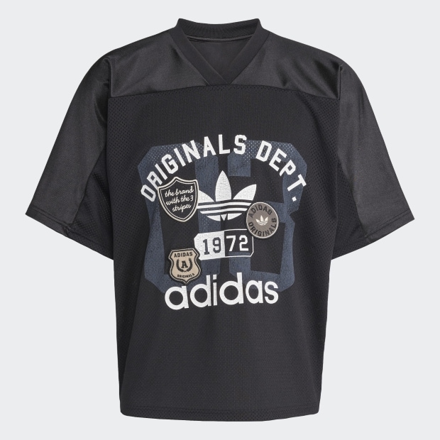 ESSENTIALS ブラック メッシュジャージ ADIDAS ORIGINALS デプト グラフィック メッシュ ジャージ