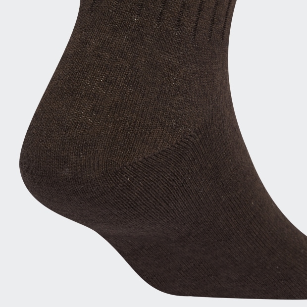 リブ クルーソックス 2足組　トレースカーキ×ダークブラウン　