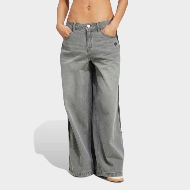 レディース アディカラー デニム ADILENIUM パンツ　ウォッシュドグレーデニム　