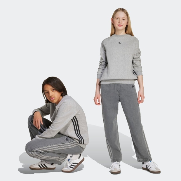 ジュニア キッズ アディカラー デニム パンツ　ライトデニム　