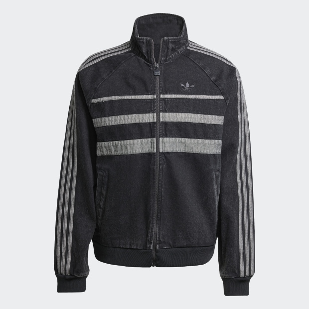 ADIDAS アディカラー ファーストブラック デニム トラックトップ