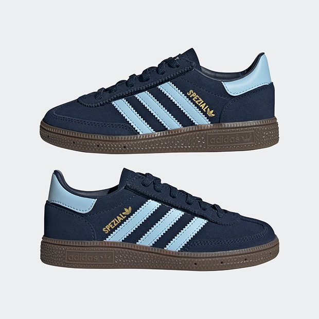 ジュニア キッズ HANDBALL SPEZIAL COMFORT CLOSURE ELASTIC LACE ooo32　カレッジネイビー×クリアスカイ　