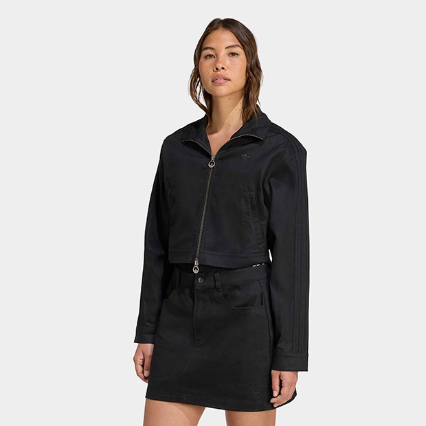 レディース ファイヤーバード ツイル クロップ トラックトップ　ブラック　|レディース・ウィメンズ|アパレル