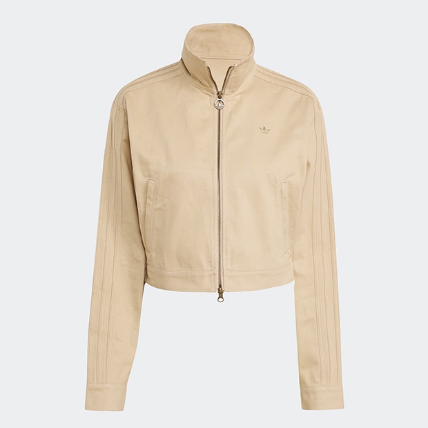 レディース ファイヤーバード ツイル クロップ トラックトップ　ストーンカーキ　