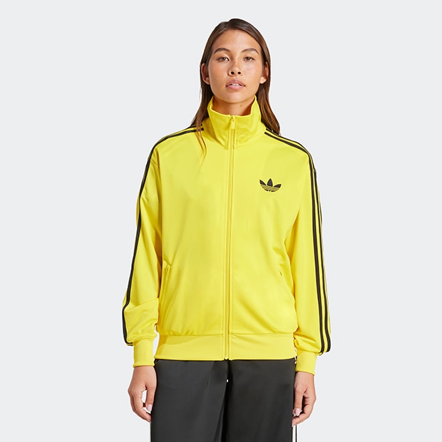 レディース アディカラー クラシック ファイヤーバード ルーズ トラックトップ　イエロー　
