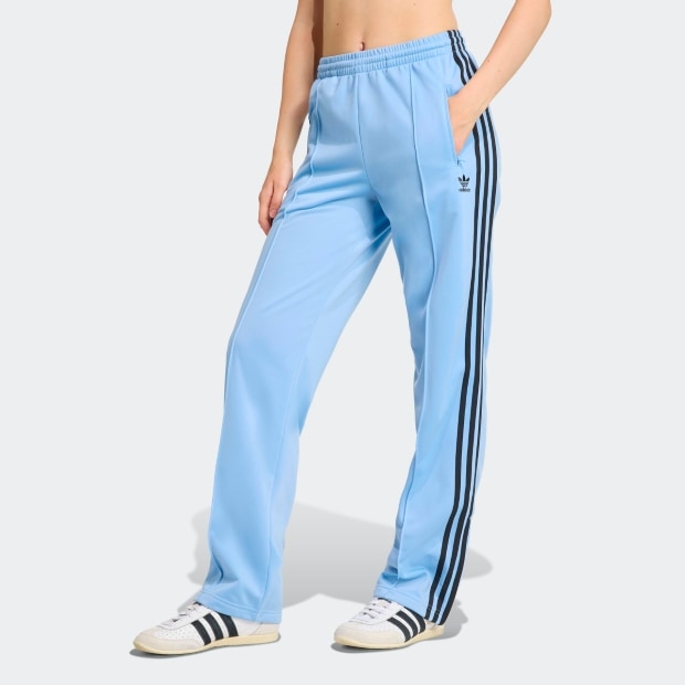 レディース アディカラー クラシックス ファイヤーバード トラックパンツ　アッシュブルー×ブラック　