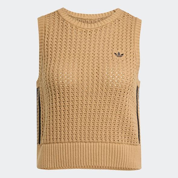 レディース アディカラー ニット ベスト　カードボード　