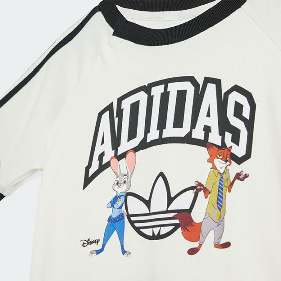 ジュニア ベビー ディズニー ショーツ・半袖Tシャツセット　オフホワイト　