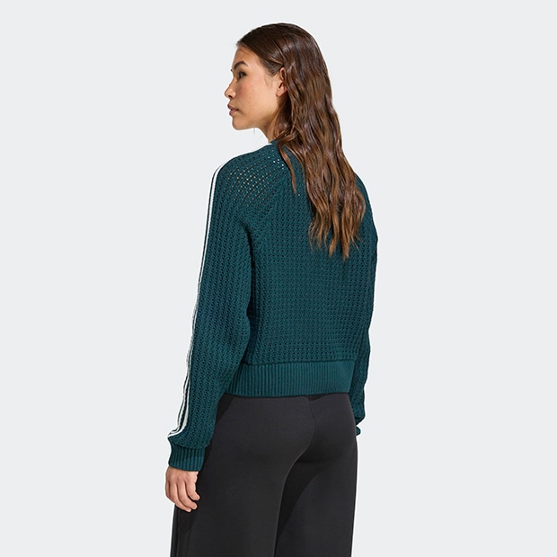 レディース アディカラー ニット クルーネックセーター　オーロラアイビー　