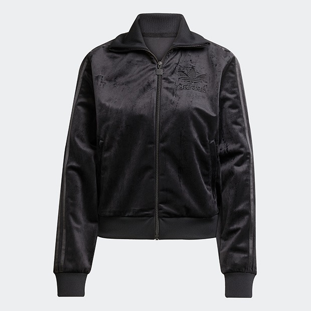 レディース アディカラー ベロア トラックトップ ブラック