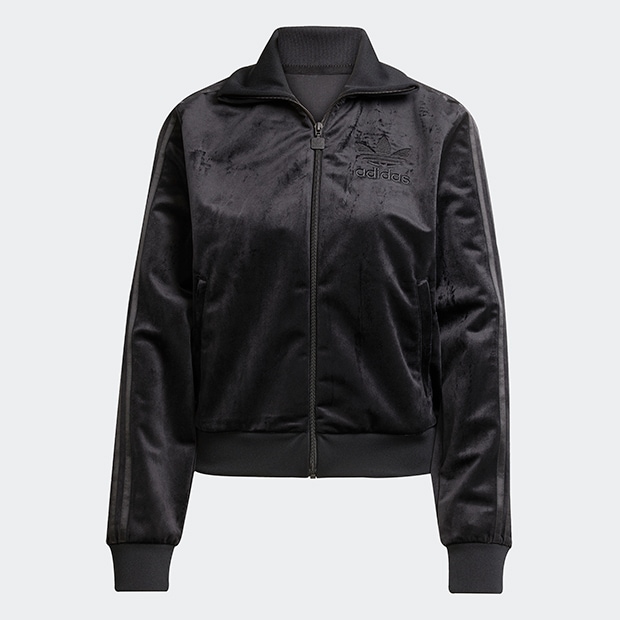 レディース アディカラー ベロア トラックトップ ブラック ｜アパレル