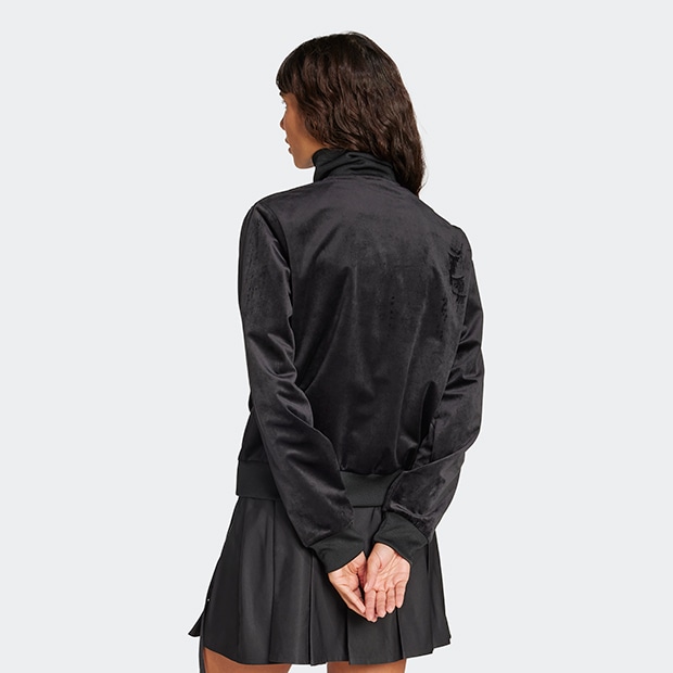 レディース アディカラー ベロア トラックトップ ブラック ｜アパレル