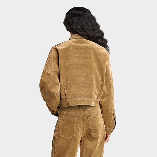 レディースジャケット レディース アディブレイク 起毛ツイル ジャケット カードボード