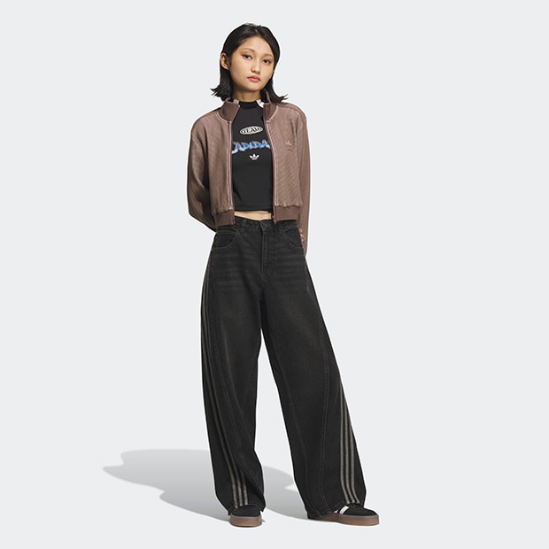 レディース クロップ トラックトップ（ジャージ） サンドストレータ