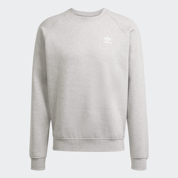 トレフォイル エッセンシャルズ クルーネックスウェット ミディアムグレーヘザー