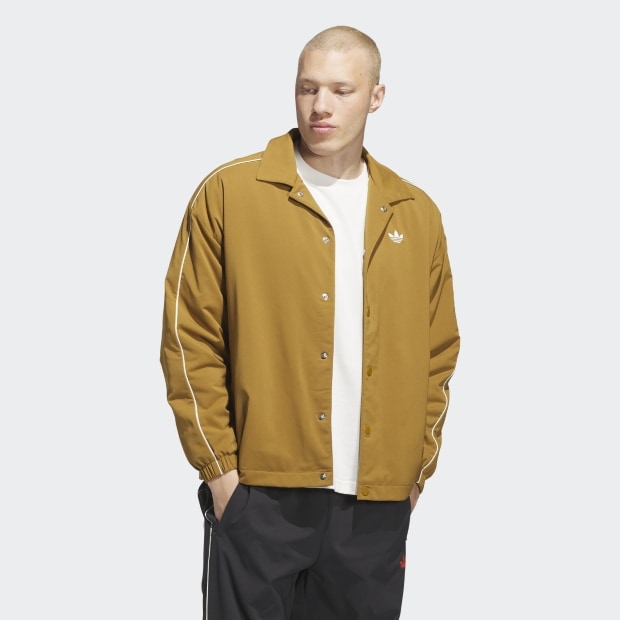 ADIDAS ORIGINALS コーチジャケット ブロンズストラータ×アイボリー