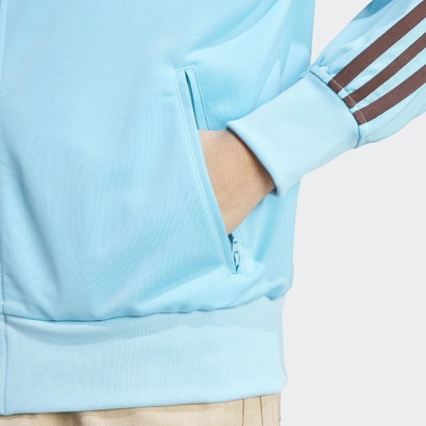 レディース アディカラー クラシック ファイヤーバード ルーズ トラックトップ  ブルーグロウ