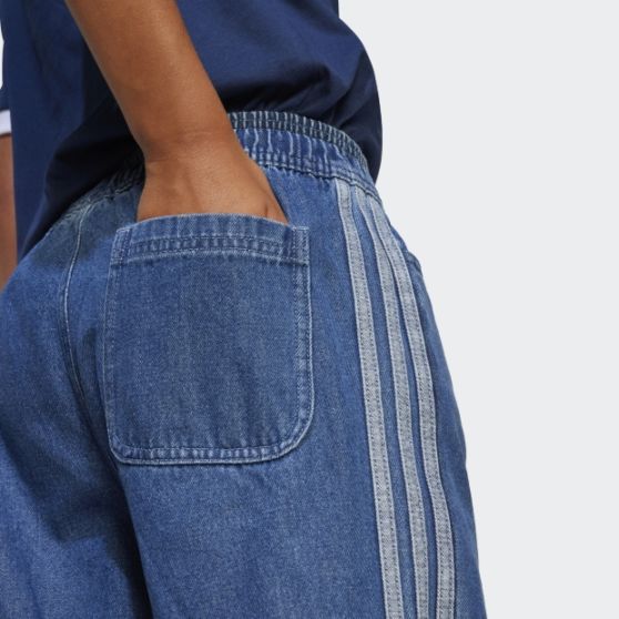 ジュニア キッズ アディカラー デニム パンツ　ミディアムブルーデニム　