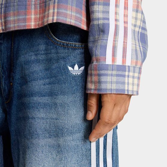 レディース ADIDAS ORIGINALS ルーズデニム ディストレスト パンツ