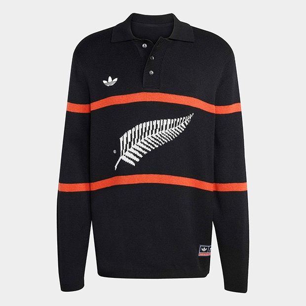 ADIDAS ORIGINALS & オールブラックス ニット ポロ ブラック ｜すべて