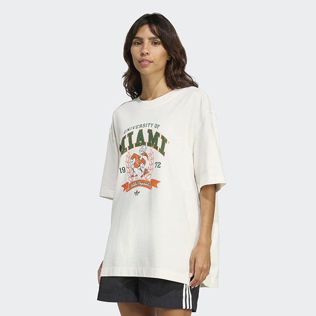 レディース ATHLETIC DEPT NCAA マイアミ大学 半袖Tシャツ　オフホワイト　|レディース・ウィメンズ|アパレル