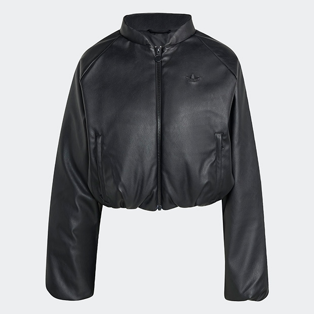 レディース プレザー ボンバー 合成ダウンジャケット ブラック