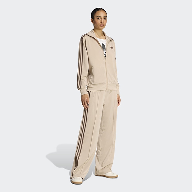 レディース アディカラー ファイヤーバード ルーズ トラックトップ　ストーンカーキ　