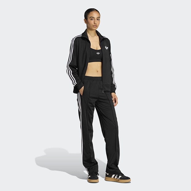 レディース アディカラー ファイヤーバード ルーズ トラックトップ　ブラック　