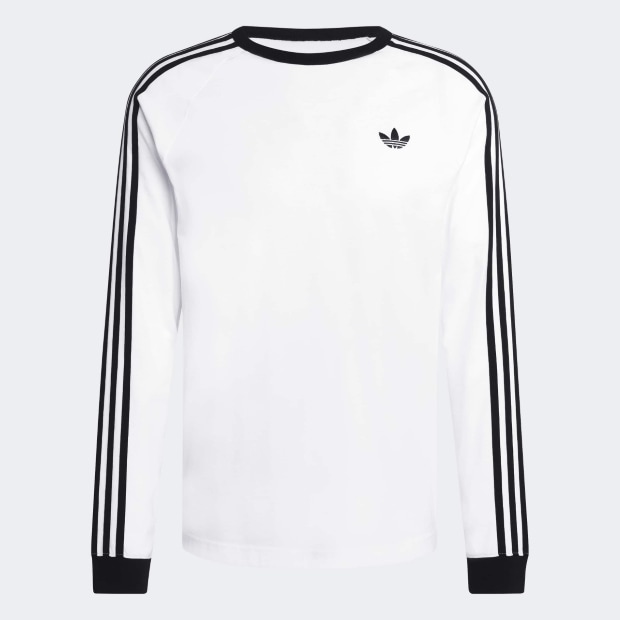 adidas ロングスリーブシャツ ホワイト 1983 メンズ アディカラー スリーストライプス ロングスリーブ Tシャツ