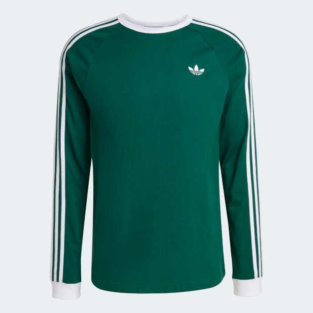 アディカラー スリーストライプス ロングスリーブ Tシャツ　カレッジエイトグリーン　