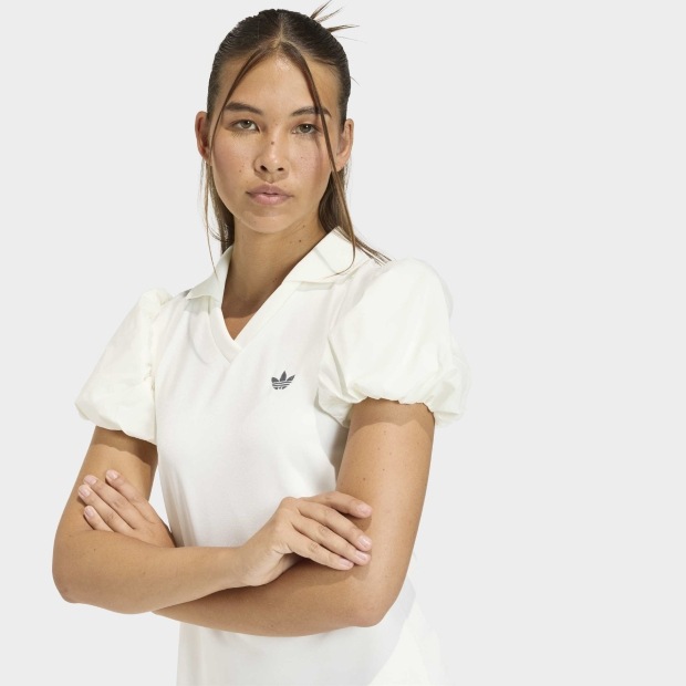 レディース バルーンスリーブ付きワンピース オフホワイト ｜アパレル