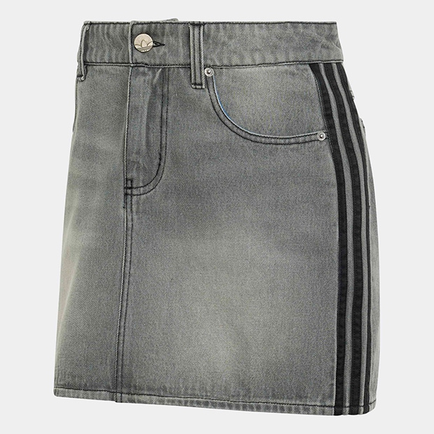 レディース アディカラー スリーストライプス デニム スカート