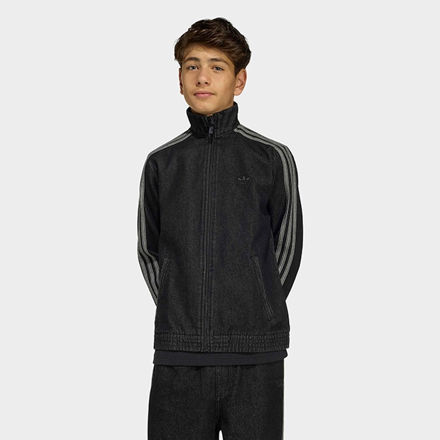 ジュニア キッズ アディカラー ファイヤーバード デニム トラックトップ　トゥルーブラックデニム　