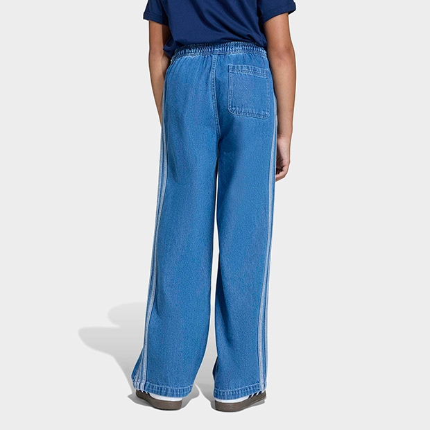 ジュニア キッズ アディカラー ファイヤーバード デニム トラックパンツ（ジャージ）　ミディアムヴィンテージデニム　