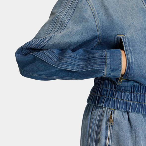 レディース プレミアム エッセンシャルズ デニム トラックトップ