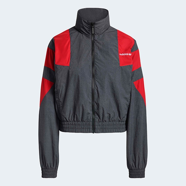 ※専用※adidas クロップ　トラックトップ レディース ブロック ウォッシュド ジップ トラックトップ ブラック