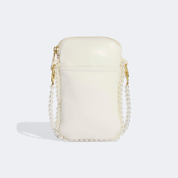 レディース フェスティバルバッグ ビーズ付き オフホワイト ｜すべての