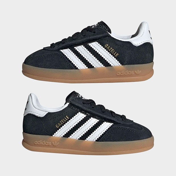 ジュニア ベビー ガゼル インドア GAZELLE INDOOR CF EL I oow95　コアブラック×クラウドホワイト　