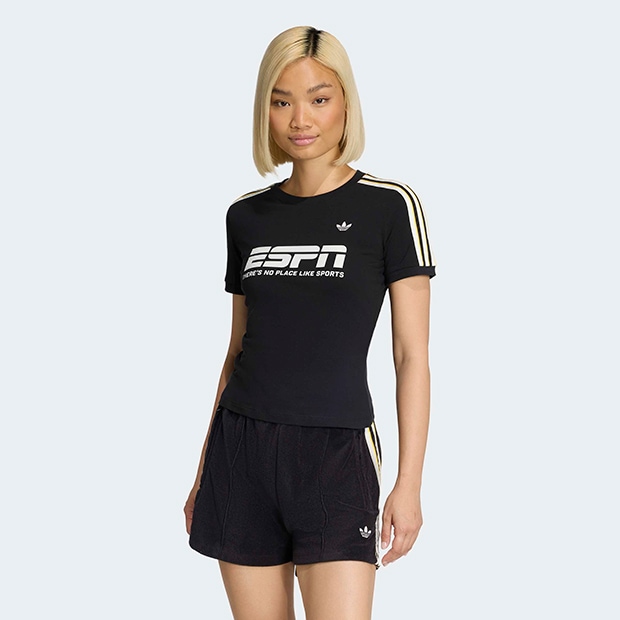 レディース コットン カリ 半袖Tシャツ ウィズ スポンサー ブラック