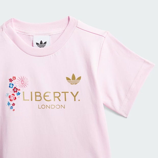 ジュニア ベビー ADIDAS x LIBERTY LONDON ドレス セット　クリアピンク　