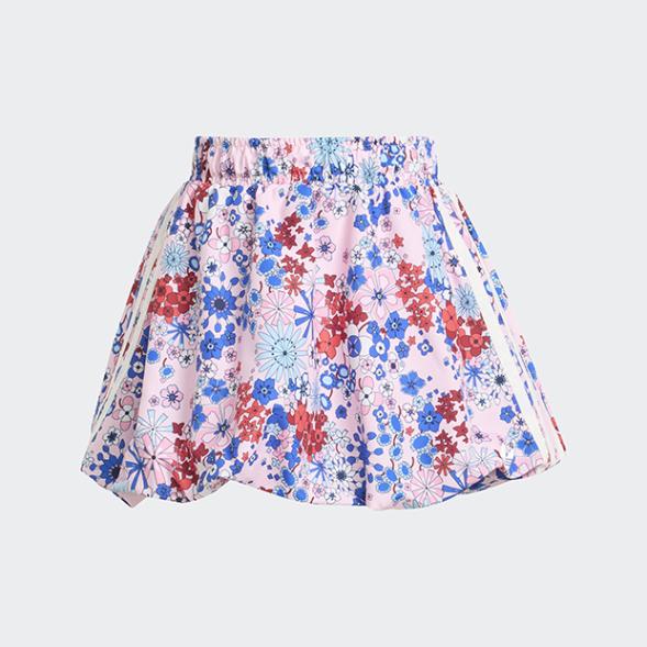 ジュニア キッズ ADIDAS × LIBERTY LONDON スカート 半袖ティー セット クリアピンク