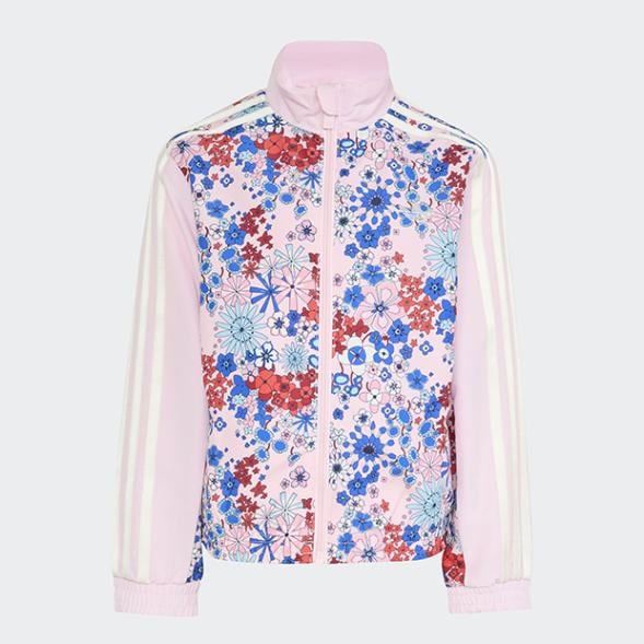 ジュニア キッズ ADIDAS × LIBERTY LONDON ウーブン トラックスーツ クリアピンク