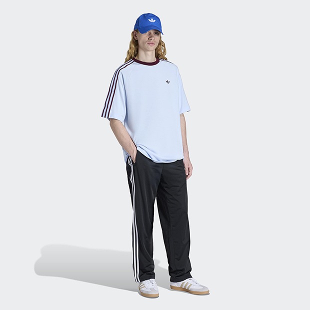 Tツヤ メンズ ブリットコア リンガー 半袖 Tシャツ クリスタルスカイ