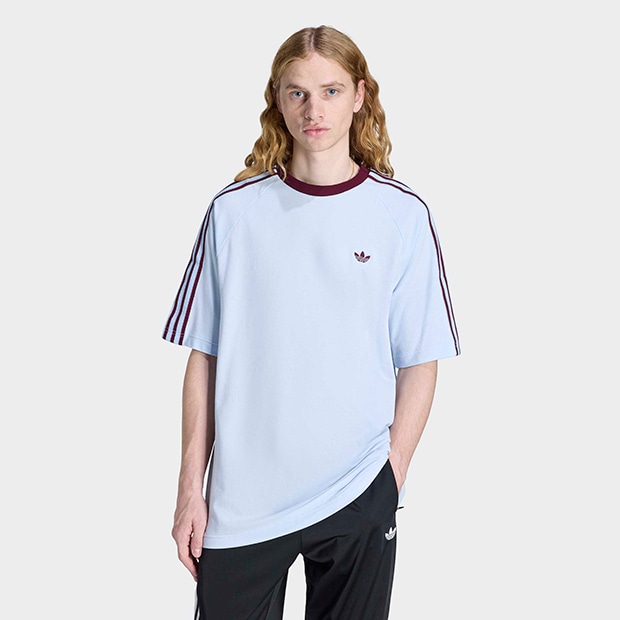 メンズ ブリットコア リンガー 半袖 Tシャツ クリスタルスカイ